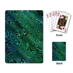 Emerald Green Blue Marbled Color Playing Cards Single Design (rectangle) by SpinnyChairDesigns