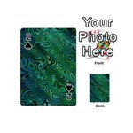 Emerald Green Blue Marbled Color Playing Cards 54 Designs (Mini) Front - Spade2