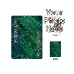 Emerald Green Blue Marbled Color Playing Cards 54 Designs (Mini) Front - Joker1