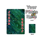 Emerald Green Blue Marbled Color Playing Cards 54 Designs (Mini) Front - Joker2