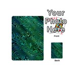 Emerald Green Blue Marbled Color Playing Cards 54 Designs (Mini) Back