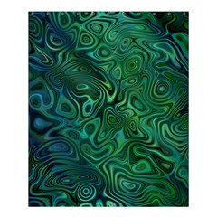 Emerald Green Blue Marbled Color Shower Curtain 60  X 72  (medium)  by SpinnyChairDesigns