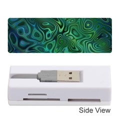 Emerald Green Blue Marbled Color Memory Card Reader (stick) by SpinnyChairDesigns