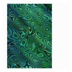 Emerald Green Blue Marbled Color Small Garden Flag (two Sides) by SpinnyChairDesigns