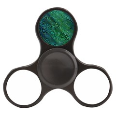 Emerald Green Blue Marbled Color Finger Spinner by SpinnyChairDesigns