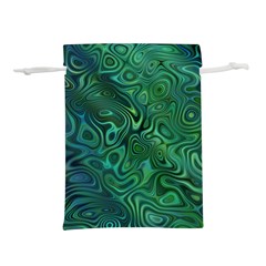 Emerald Green Blue Marbled Color Lightweight Drawstring Pouch (m) by SpinnyChairDesigns