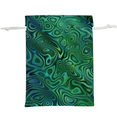 Emerald Green Blue Marbled Color  Lightweight Drawstring Pouch (xl) by SpinnyChairDesigns