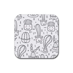 Cactus Rubber Coaster (square)  by Sobalvarro