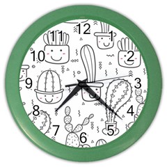 Cactus Color Wall Clock by Sobalvarro