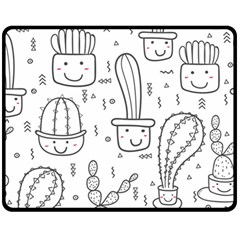 Cactus Fleece Blanket (medium)  by Sobalvarro