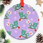 Playing cats Ornament (Round) Front