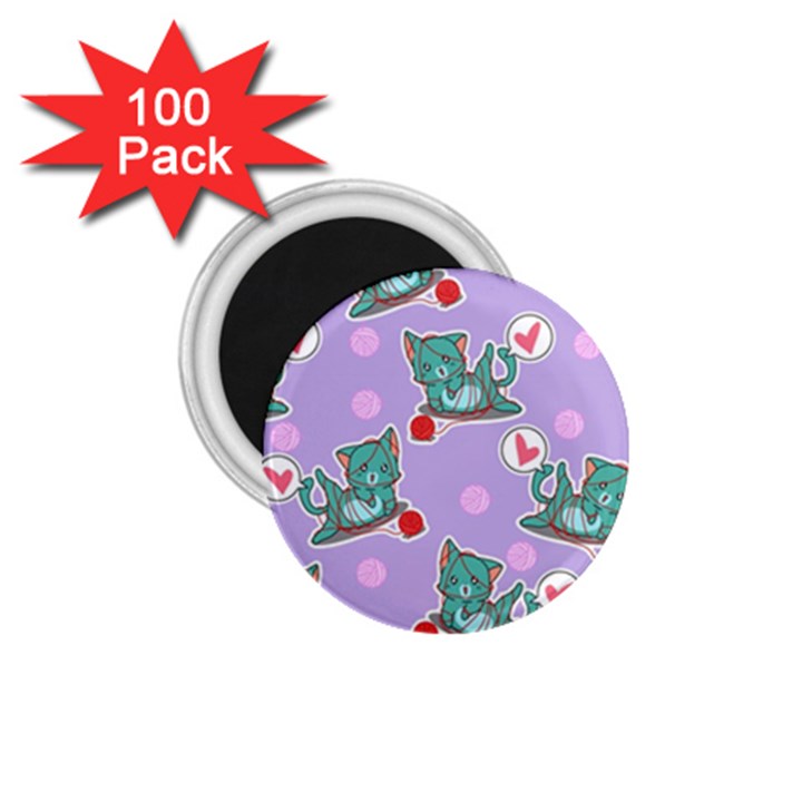 Playing cats 1.75  Magnets (100 pack) 