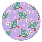 Playing cats Magnet 5  (Round) Front