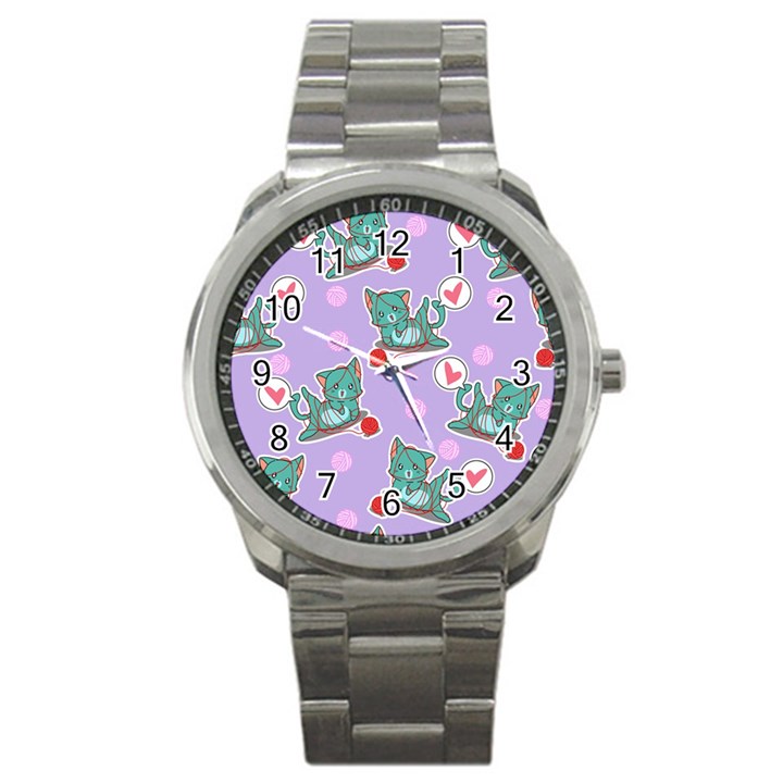 Playing cats Sport Metal Watch