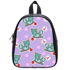 Playing Cats School Bag (small) by Sobalvarro