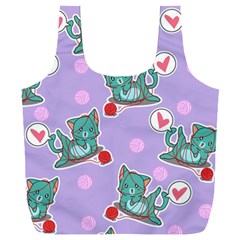 Playing Cats Full Print Recycle Bag (xxl) by Sobalvarro