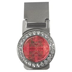 Indian Red Color Geometric Diamonds Money Clips (cz)  by SpinnyChairDesigns