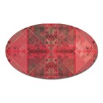 Indian Red Color Geometric Diamonds Oval Magnet Front