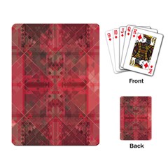 Indian Red Color Geometric Diamonds Playing Cards Single Design (rectangle) by SpinnyChairDesigns