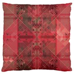 Indian Red Color Geometric Diamonds Large Cushion Case (Two Sides) Back