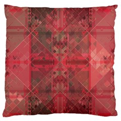 Indian Red Color Geometric Diamonds Standard Flano Cushion Case (one Side) by SpinnyChairDesigns