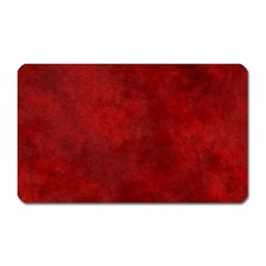 Scarlet Red Velvet Color Faux Texture Magnet (rectangular) by SpinnyChairDesigns