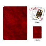 Scarlet Red Velvet Color Faux Texture Playing Cards Single Design (Rectangle) Back