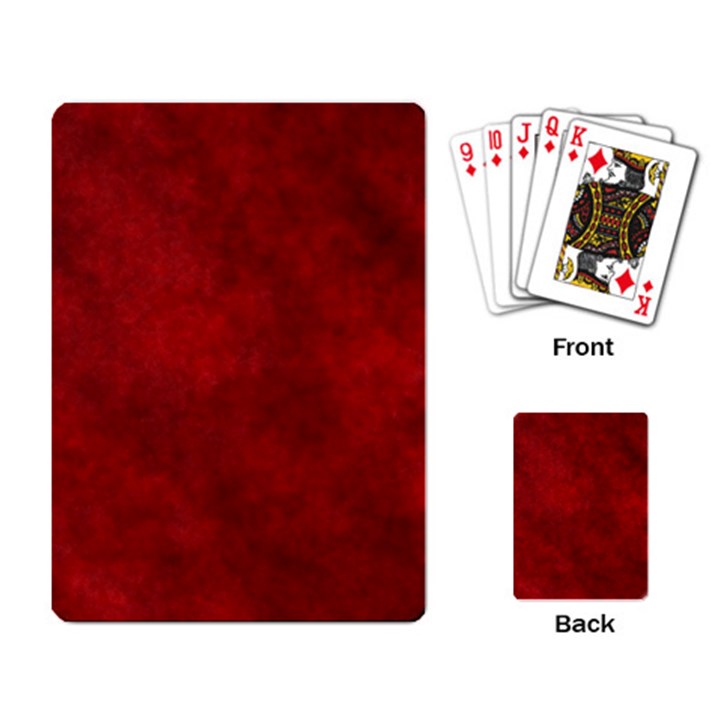 Scarlet Red Velvet Color Faux Texture Playing Cards Single Design (Rectangle)