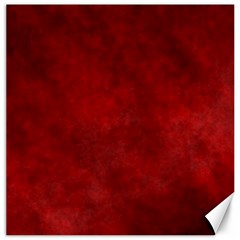 Scarlet Red Velvet Color Faux Texture Canvas 12  X 12  by SpinnyChairDesigns