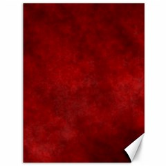 Scarlet Red Velvet Color Faux Texture Canvas 36  X 48  by SpinnyChairDesigns