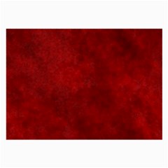 Scarlet Red Velvet Color Faux Texture Large Glasses Cloth (2 Sides) by SpinnyChairDesigns