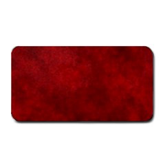 Scarlet Red Velvet Color Faux Texture Medium Bar Mats by SpinnyChairDesigns