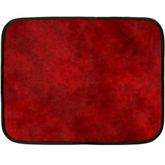 Scarlet Red Velvet Color Faux Texture Double Sided Fleece Blanket (mini)  by SpinnyChairDesigns