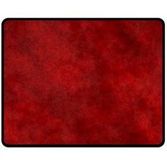 Scarlet Red Velvet Color Faux Texture Fleece Blanket (medium)  by SpinnyChairDesigns