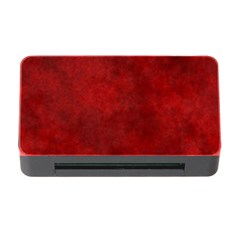 Scarlet Red Velvet Color Faux Texture Memory Card Reader With Cf by SpinnyChairDesigns