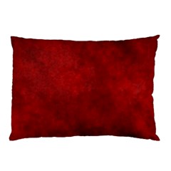 Scarlet Red Velvet Color Faux Texture Pillow Case (two Sides) by SpinnyChairDesigns