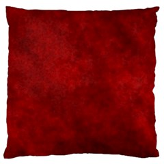 Scarlet Red Velvet Color Faux Texture Large Cushion Case (two Sides) by SpinnyChairDesigns