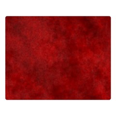 Scarlet Red Velvet Color Faux Texture Double Sided Flano Blanket (large)  by SpinnyChairDesigns