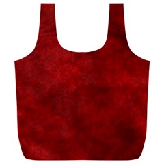 Scarlet Red Velvet Color Faux Texture Full Print Recycle Bag (xxl) by SpinnyChairDesigns