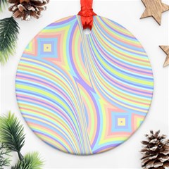 Pastel Color Stripes  Ornament (round) by SpinnyChairDesigns