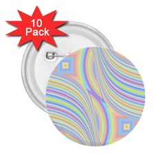 Pastel Color Stripes  2 25  Buttons (10 Pack)  by SpinnyChairDesigns