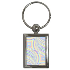 Pastel Color Stripes  Key Chain (rectangle) by SpinnyChairDesigns