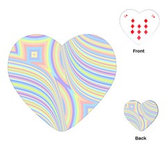 Pastel Color Stripes  Playing Cards Single Design (heart) by SpinnyChairDesigns