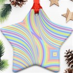 Pastel Color Stripes  Star Ornament (Two Sides) Front