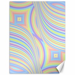 Pastel Color Stripes  Canvas 12  X 16  by SpinnyChairDesigns