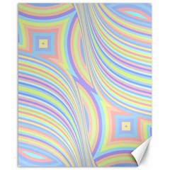 Pastel Color Stripes  Canvas 16  X 20  by SpinnyChairDesigns