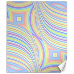 Pastel Color Stripes  Canvas 20  X 24  by SpinnyChairDesigns