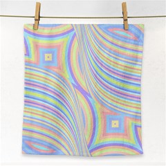 Pastel Color Stripes  Face Towel by SpinnyChairDesigns