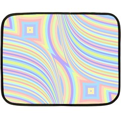 Pastel Color Stripes  Double Sided Fleece Blanket (mini)  by SpinnyChairDesigns