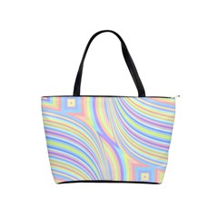 Pastel Color Stripes  Classic Shoulder Handbag by SpinnyChairDesigns